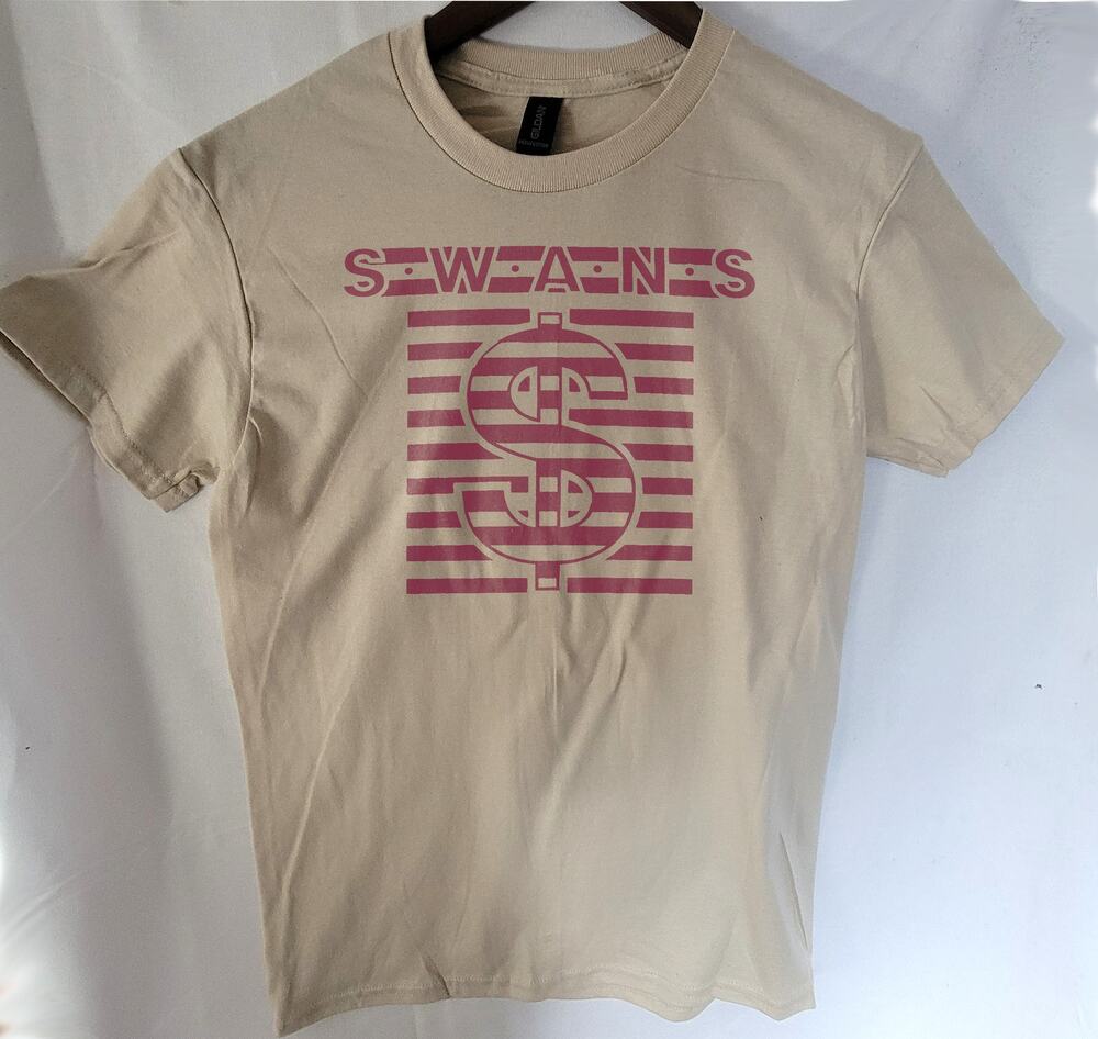 the swans band t shirt Size Small Cream
